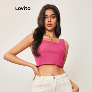 Lovito Top Casual Lisa com Franzido para Mulheres LBL05224 (Rosa Pink)
