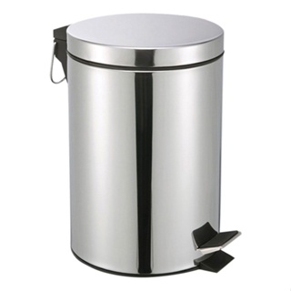 Lixeira Inox Aço 5 litros C/ Pedal Cesto Interno Removível Banheiro Cozinha em Oferta na Shopee