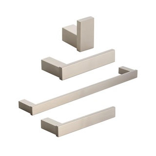 Acessórios Para Banheiro 4 Peças Aço Inox 304 São Domingos Pingoo - Grafite em Oferta na Shopee