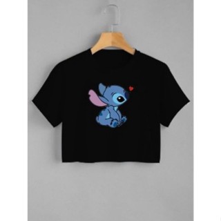 Cropped femenino Lito Stitch