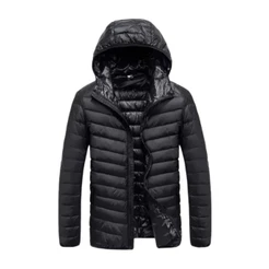 jaqueta Puffer Matelassê Masculina Capuz Removivel