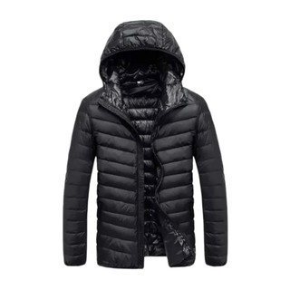 jaqueta Puffer Matelassê Masculina Capuz Removivel