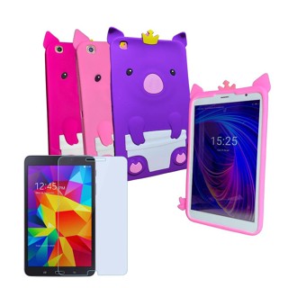 Capa infantil + Pelicula p/ Protecao Tablet PTB8RRG, PTB8RSG - 8 polegadas