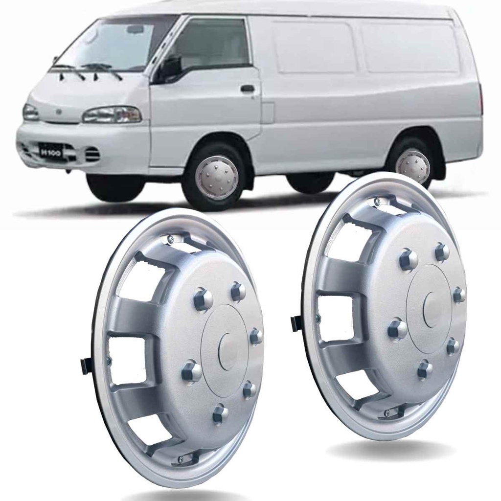 2 Calotas Esportiva Aro 14 Para Vans pick Up Prata Capa Roda Carlota Modelo Caminhão