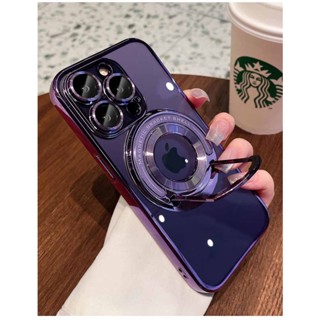 Capa Luxuosa De Proteção De Câmera Compatível Com iPhone 15 14 13 12 Pro Max Anel Magnético Suporte De Cobertura Completa Em TPU À Prova De Choque