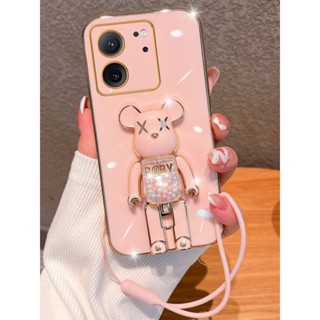 Para Xiaomi Redmi 13C 13C 13 C 12C Redmi12 5G 4G Porta Telefone De Rolamento De Silicone TPU Soft POCO C65 65 X5 Pro X 5 Candy Cor Capa De Pára-Choques Eletroplatada