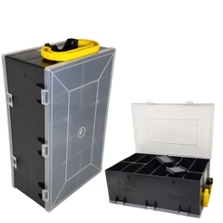 Organizador Plástico Doublebox Para Ferramentas Com 24 Divisórias