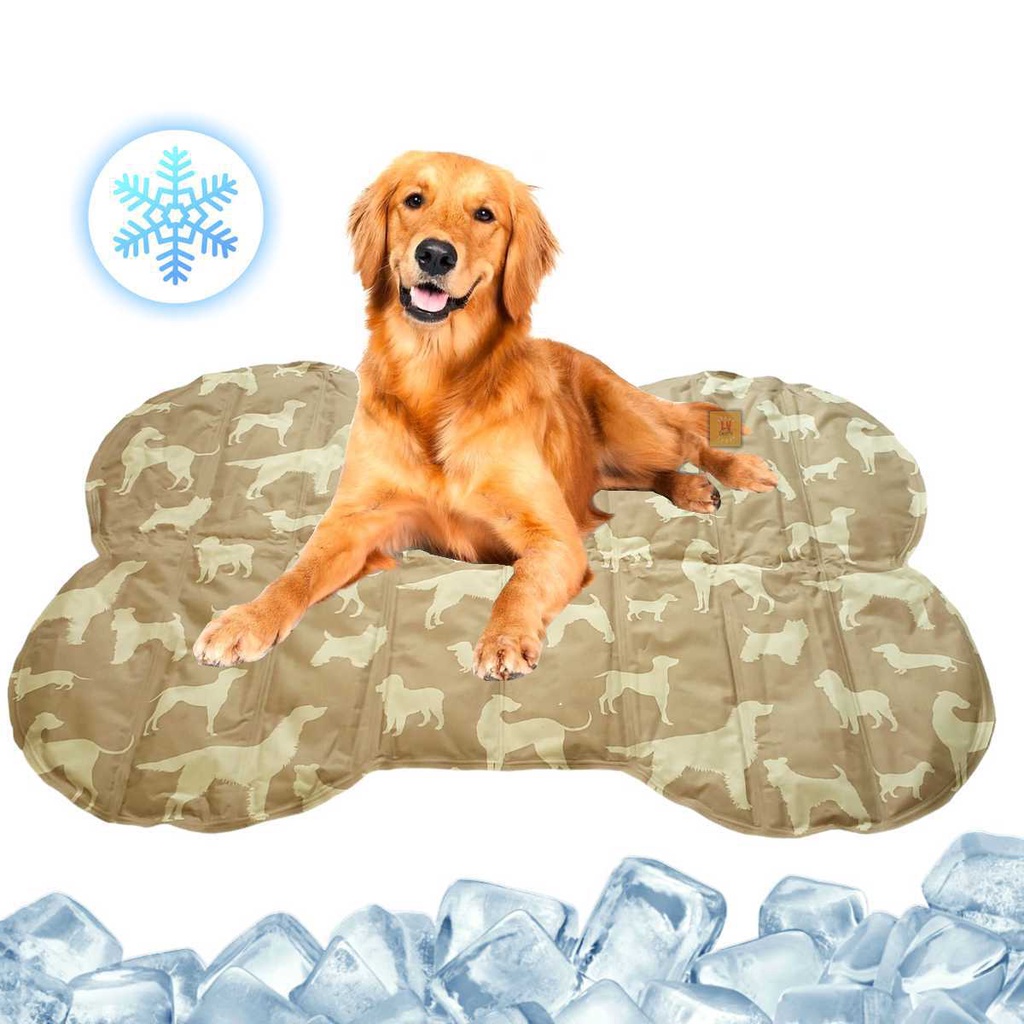 Tapete Gelado Refrescante Gel Premium Pet Osso Grande Porte