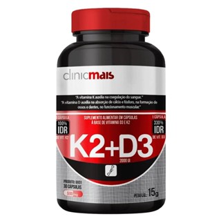 Vitaminas K2 + D3 30 Cápsulas ClinicMais