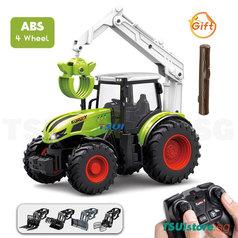 Controle Remoto Agricultores Reboque Tractor Trailer RC Simulado Engenharia Agrícola Construção De Caminhão De Liga Modelo Brinquedos Máquina De Agricultura Presente Para Crianças Presentes De Natal Aniversário