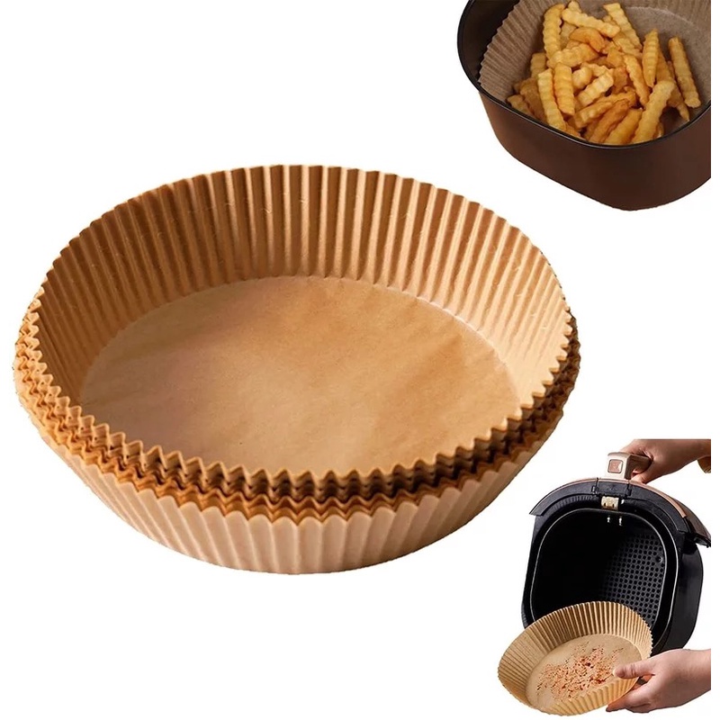 Forro de Papel para Air Fryer: Desfrute de uma Cozinha Livre de Bagunça com Nossos Descartáveis Antiaderentes - Pacote com 50 Unidades! — imagem 2 de 2