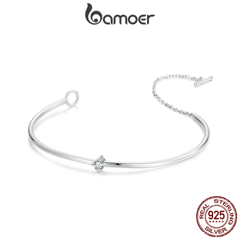 Pulseira Bamoer 925 Sterling Sliver De Zircônio Cintilante Jóias Presentes Para Mulheres em Oferta na Shopee