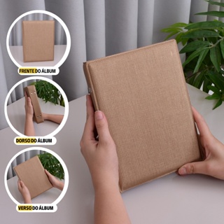 Álbum Fotográfico 160 Fotos 15x21 LINHO OURO Bodas Adulto Casamento em Oferta na Shopee