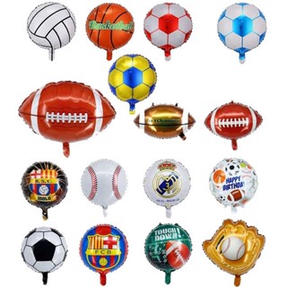 Balões de filme de alumínio da copa do mundo de futebol de futebol preto e branco/festa de aniversário das crianças atmosfera decoração balões arranjados