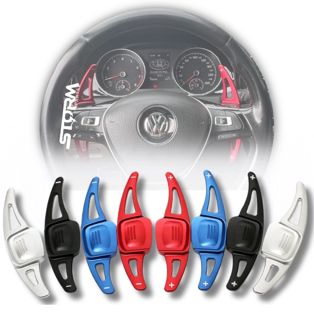 Extensor Borboleta Volante VW Golf Jetta Polo Virtus Nivus Taos TSI Paddle Shift aleta Cambio Automatico Botão DSG