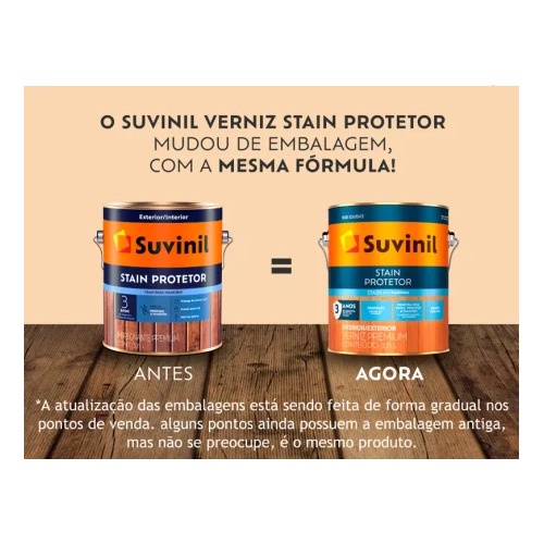 Verniz Suvinil Stain Protetor Acetinado Mogno 900ml · foto 2