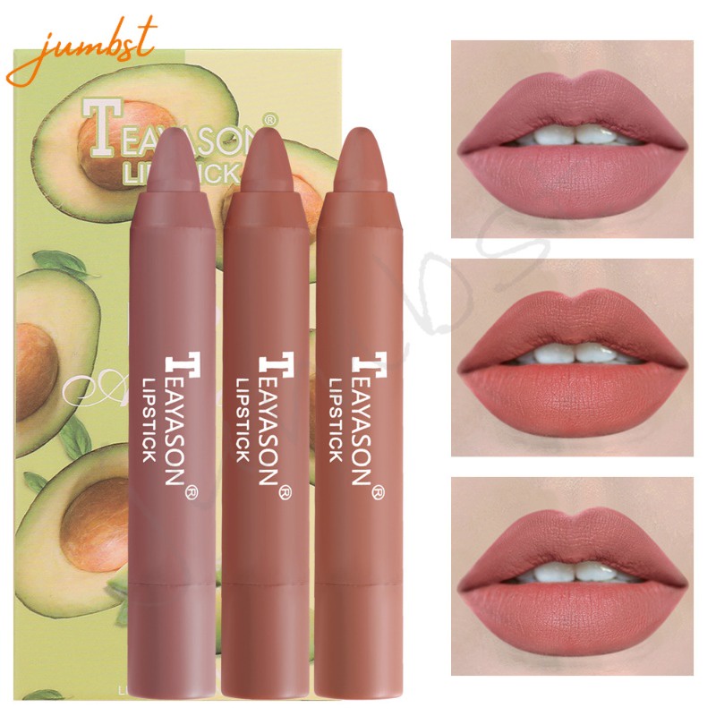 [Rob] 3Pcs/Set Caneta Batom De Veludo Mate À Prova D'água Copo Antiaderente Tinta Labial N...