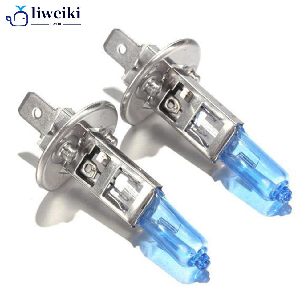 LIWEIKI 2PCS H1 12V 100W Halogênio Branco 6000k Lâmpadas Globos De Luz De Cabeça De Nevoeiro Para Carros C1S5