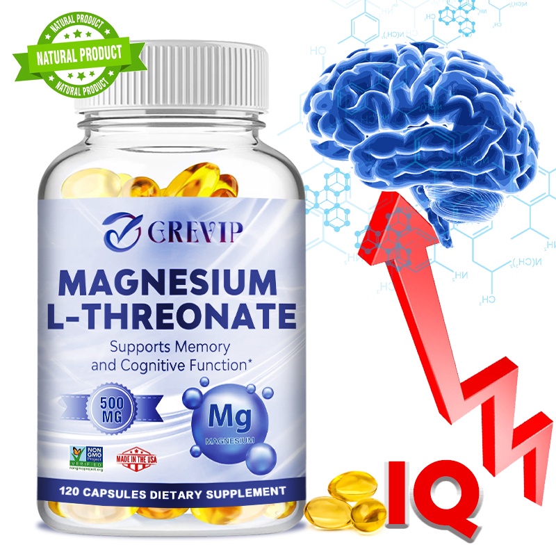 L-Threonate Capsules De Magnésio-Aumente A Saúde E Memória Cerebral Se Foca Para Fortalecer