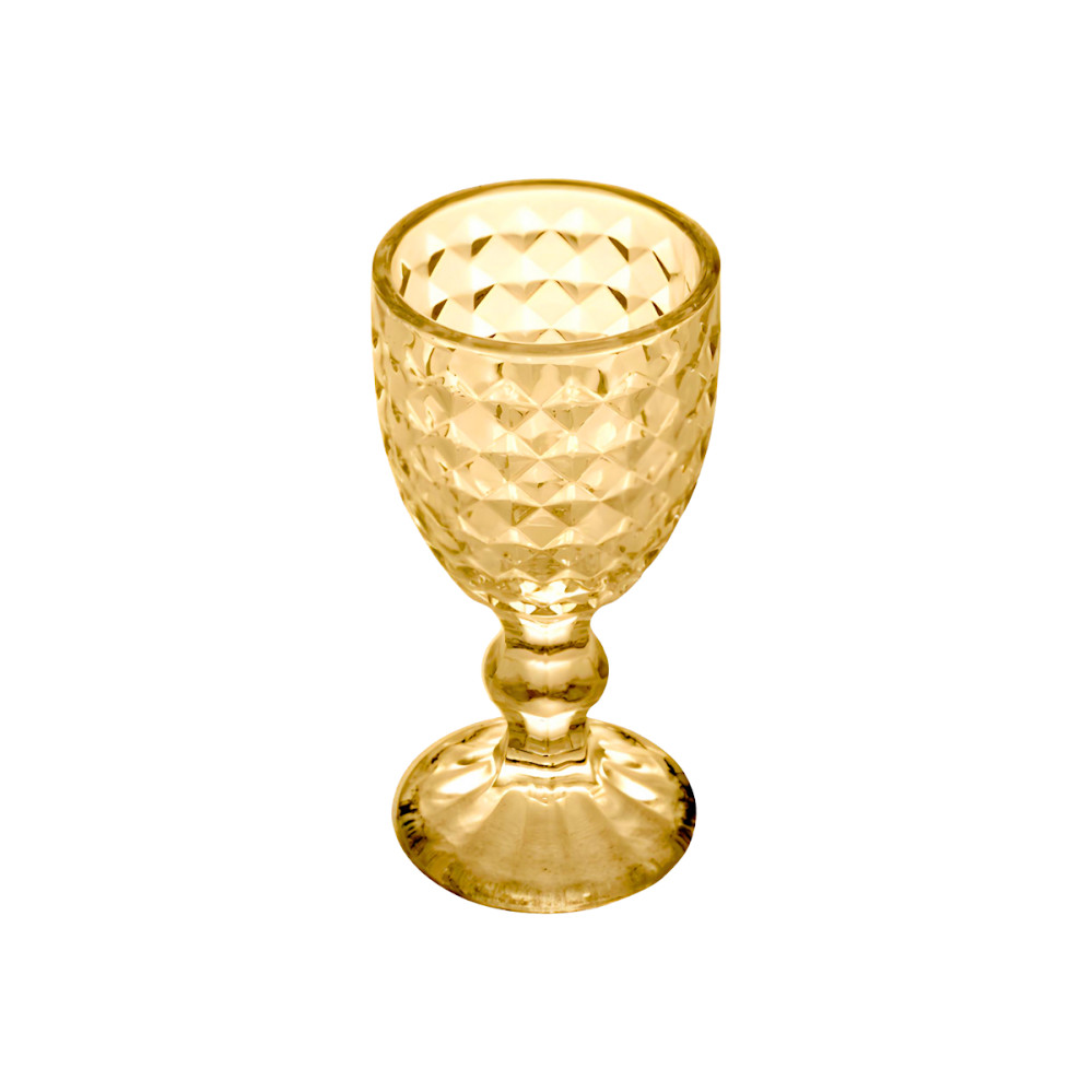 Taça De Licor Em Vidro Âmbar Bico De Abacaxi 65ml