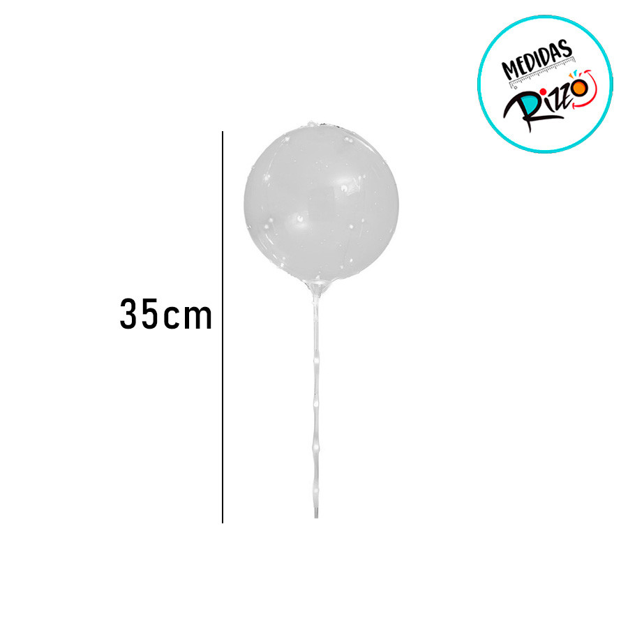 Detalhes do Balão Bubble LED Colorido 35cm - 1 unidade - Cromus - Rizzo