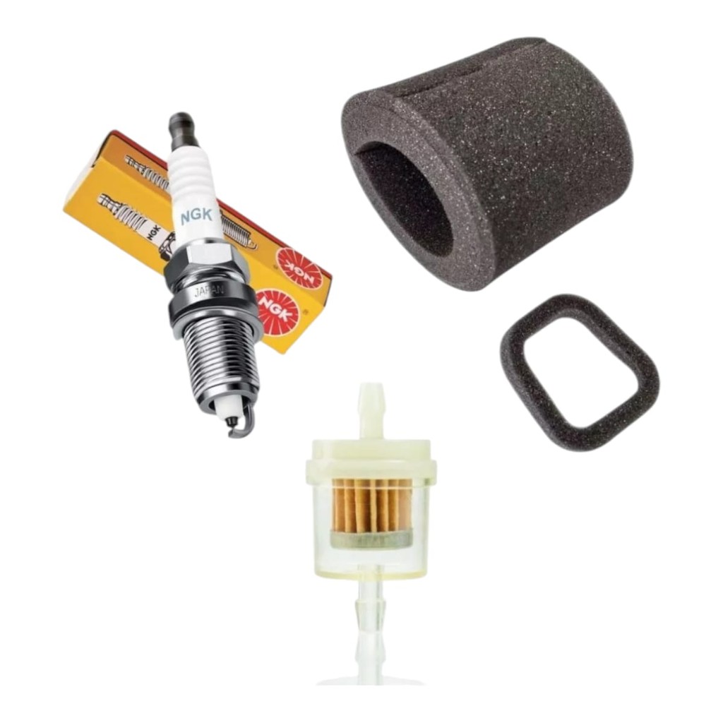 Kit Revisão Vela + Filtro Ar e Combustivel Ybr 125 factor ate 2016