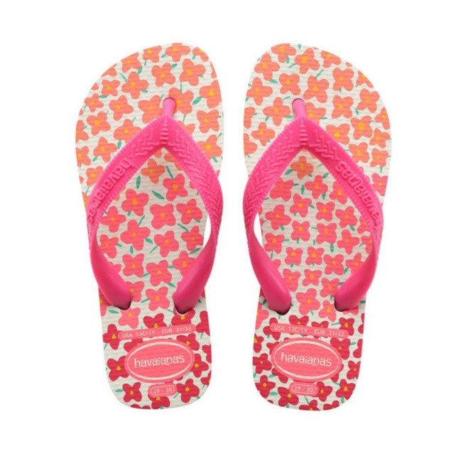 Chinelo Infantil Menina Havaianas Kids Flores Estampa Original 4000052