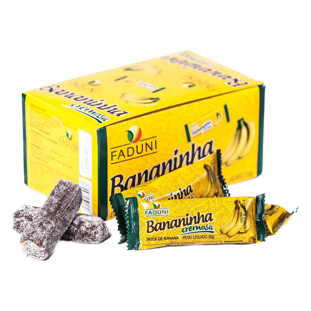 Kit 2 Cxs Bananinha Cremosa Faduni Com Açúcar