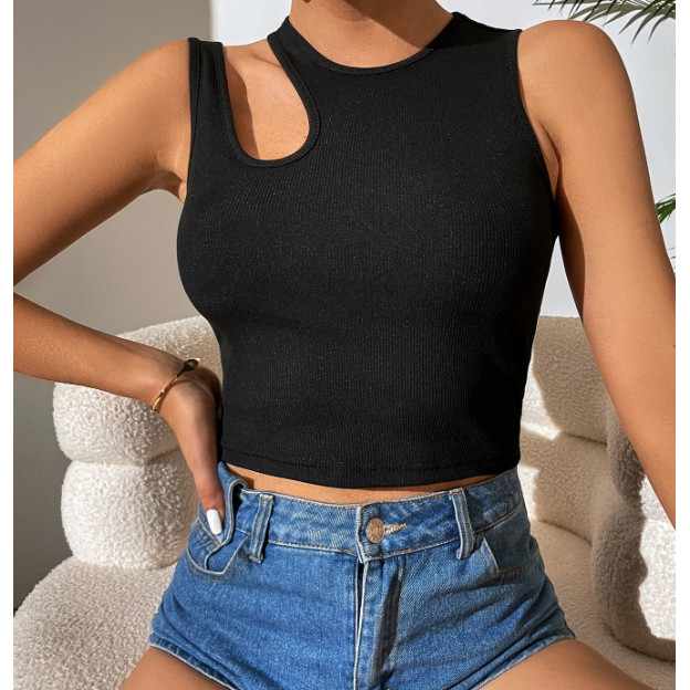 Cropped Feminino Blogueira Regatinha Top Duas Alças em Oferta na Shopee
