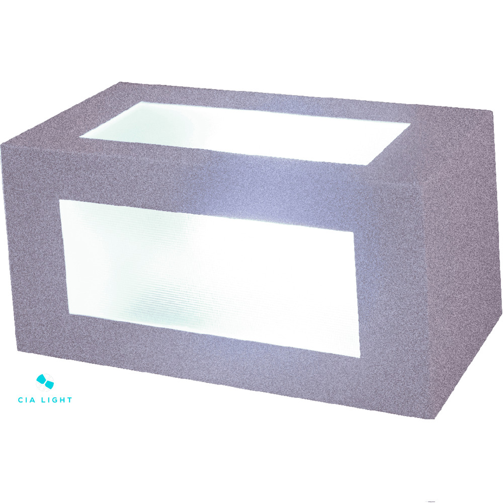 Arandela de Parede Externa Alumínio 11x11x23cm 1xE27 D&D Iluminação Branco