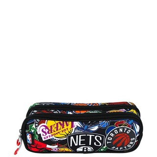 Estojo 2 Compartimentos NBA Begins Logos - Preto em Oferta na Shopee
