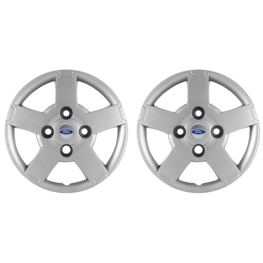 Par de  CALOTAS FORD KA 2008 ARO 13 CALOTA ARO 14P MOD GOL/VOYAGE/SAVEIRO G5 2009/11 (CUBO ALTO) PARAFUSO- C/EMBLEMAS