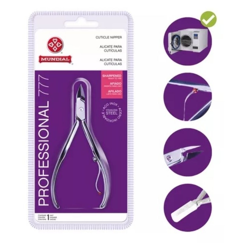 Alicates Cuticula 777 profissional Afiado Inox Mundial ORIGINAL em Oferta na Shopee