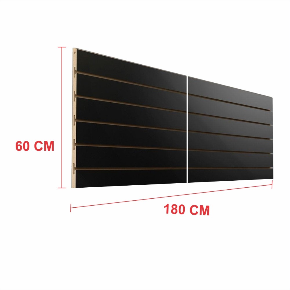 Painel canaletado 60x180 Preto kit placa mdf loja canaletado canelado em Oferta na Shopee