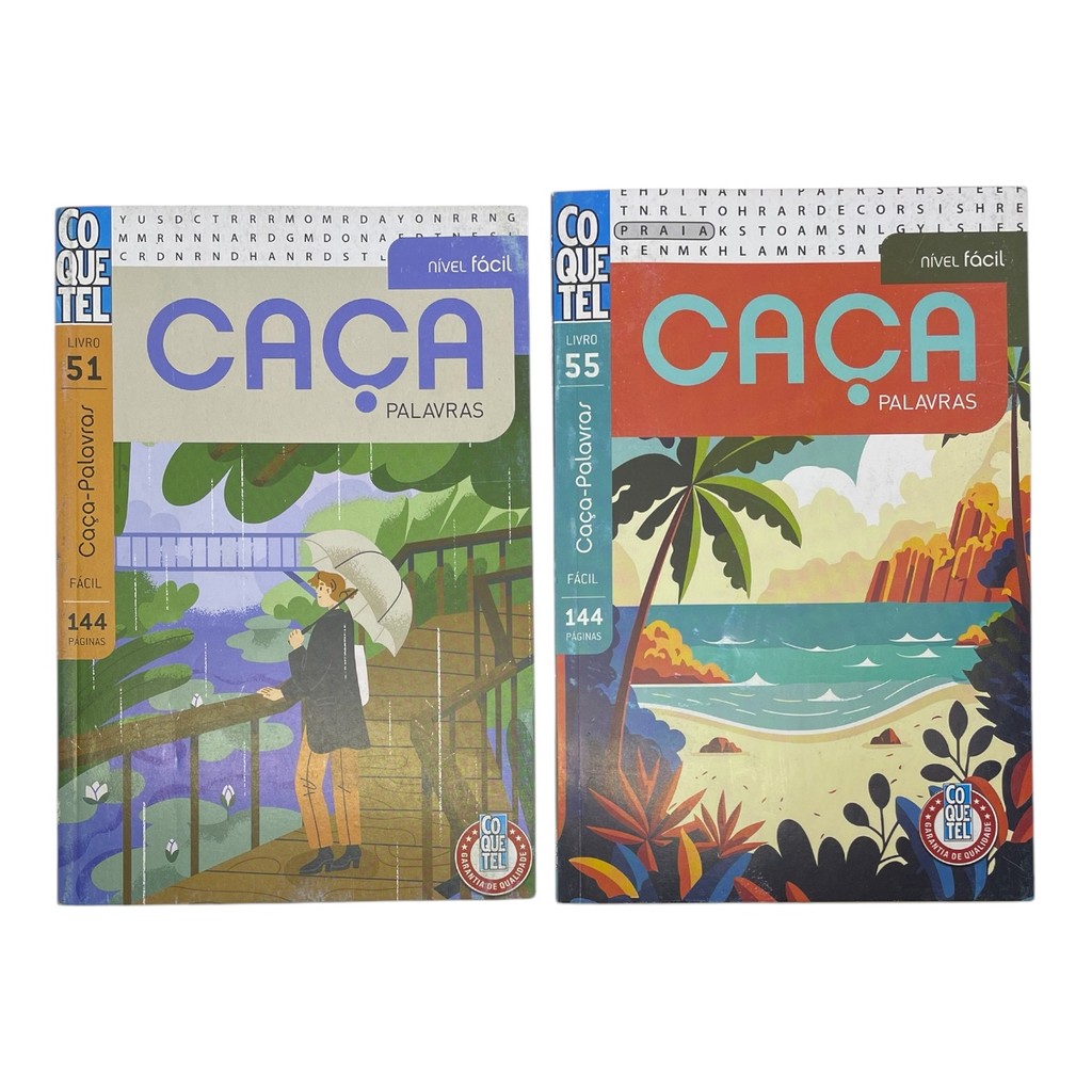 Combo Passatempo Coquetel Caça Palavras Nível Fácil - 02 unidades