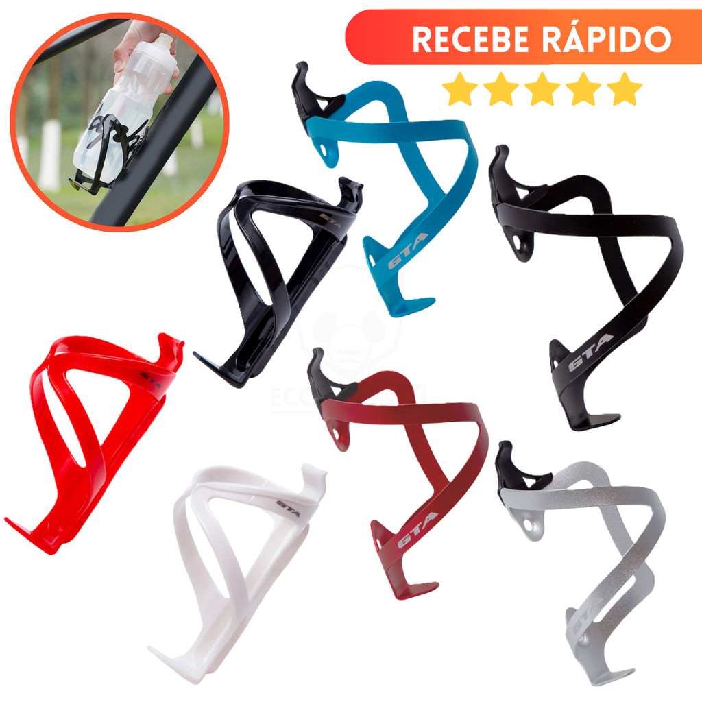 Suporte Porta Garrafa  Em Nylon e alumínio Caramanhola Squeeze Cor Preto da gta bike