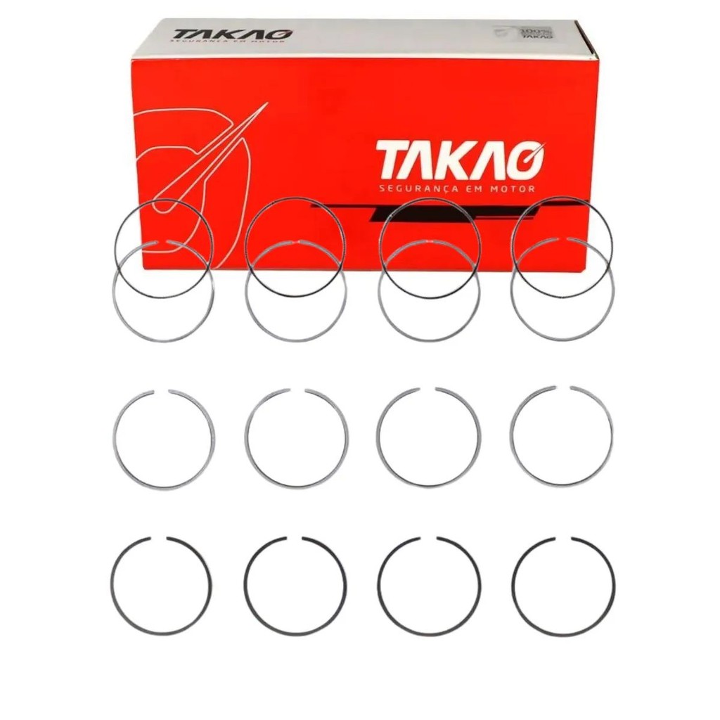 Jogo aneis Para Motor 0.50 - Ranger 2.8 8V 2001 A 2007 / F1000 2.8 8V 2001 A 2007 - Takao Asfo28050