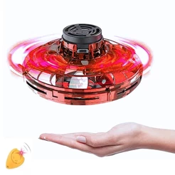 Disco Spinner Voa Divertido Led Drone Bomerang Brilha Infantil 360° Vermelho Castela