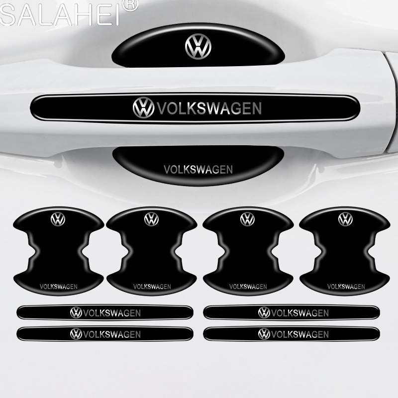 8Pcs Adesivo Protetor De Porta De Carro Cabo Película Protetora De PVC Durável Para Volkswagen VW Polo Golf Passat Tigua