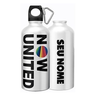 Garrafa Squeeze Now United Personalizada 600ml Branco Com sua arte ou nossa Atacado
