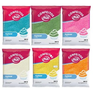 Açúcar Cristal Colorido 500G - MIX