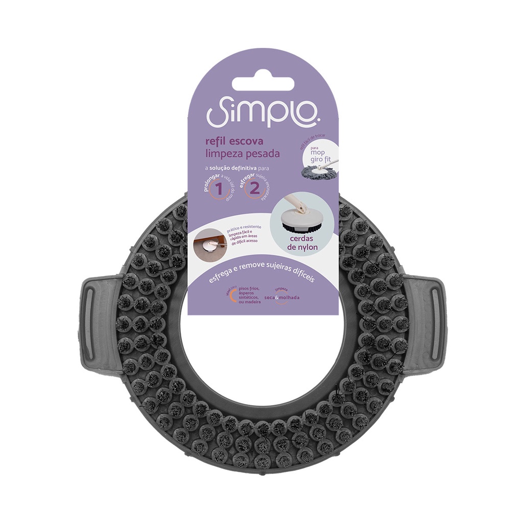 Refil escova limpeza pesada para mop giro fit – Simplo em Oferta na Shopee