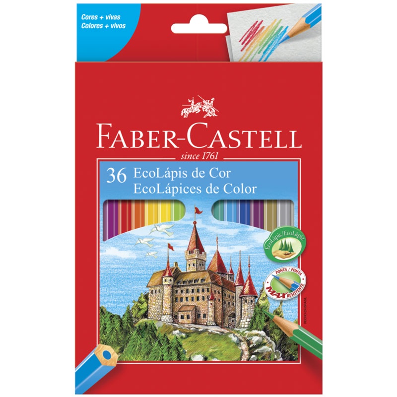 Lápis de cor 36 cores 120136G Faber-Castell em Oferta na Shopee