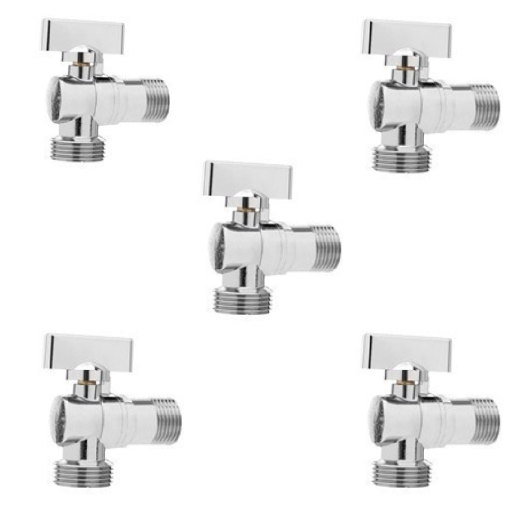 Kit C/ 5 Registro Torneira Esfera Maquina De Lavar Tanque Lavanderia 1/2X3/4