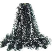 KIT 3 Festão De Natal Verde Nevado Decoração Arvore De Natal Fosco 8cm x 2m