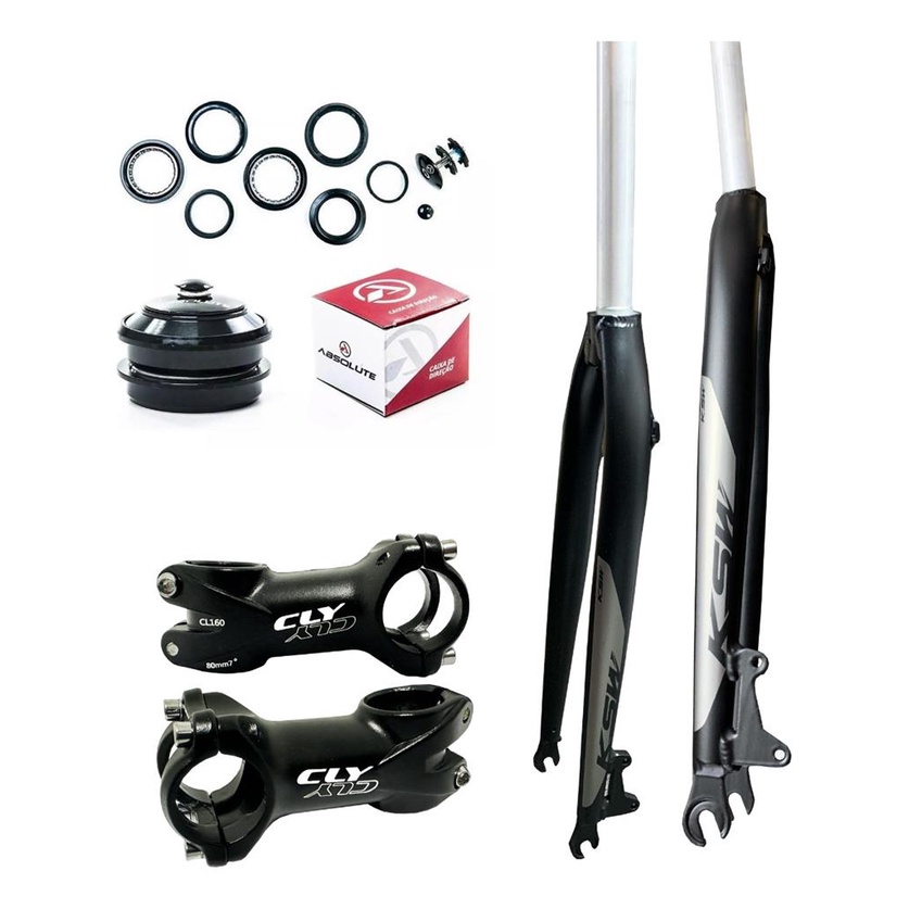 Kit Garfo Rigido Aro 29 Ksw Aluminio+mesa+cx Direcao Bike em Oferta na Shopee