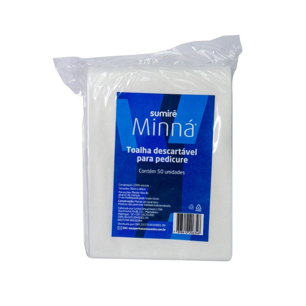 Toalha Descartável Pedicure Minná 50un em Oferta na Shopee