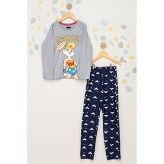 Pijama Juvenil Feminino Lolla Bunny x Mulher Maravilha