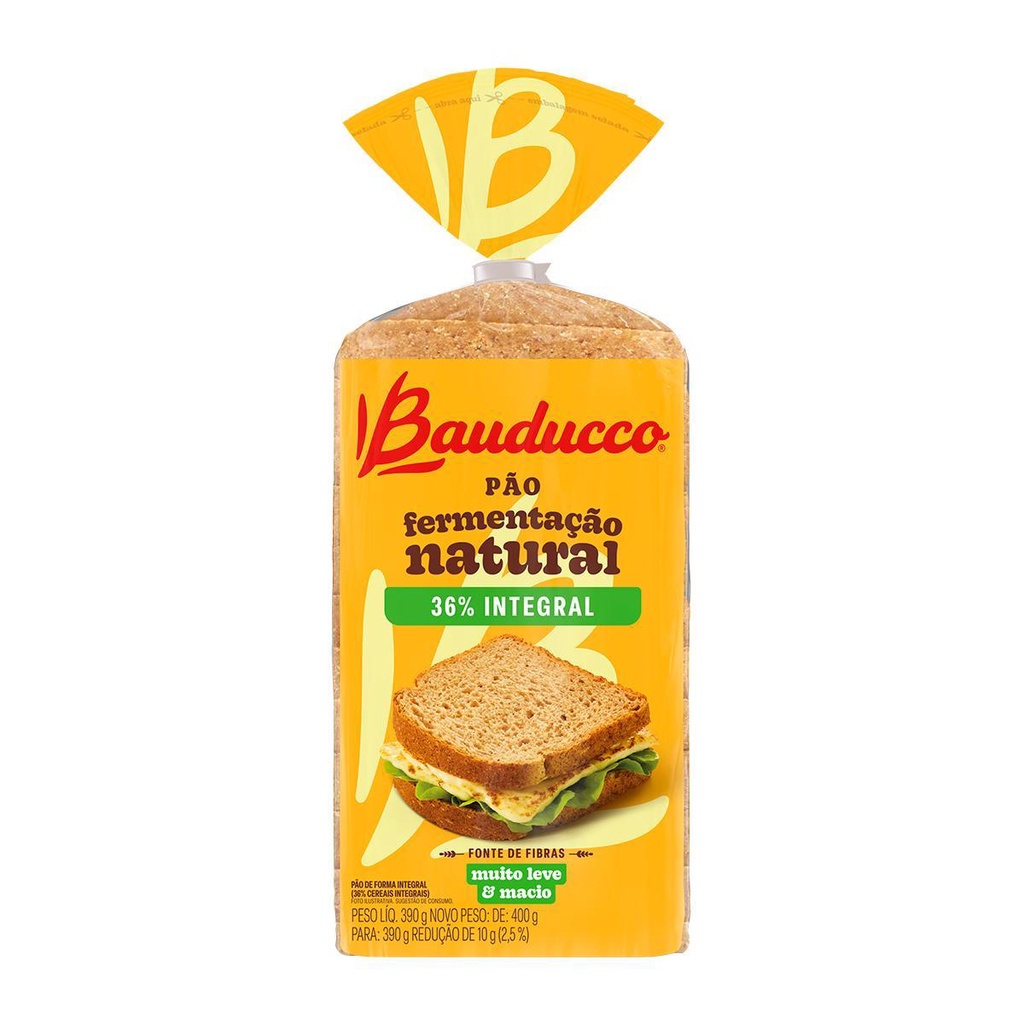 Pão de Forma Integral Bauducco 390g