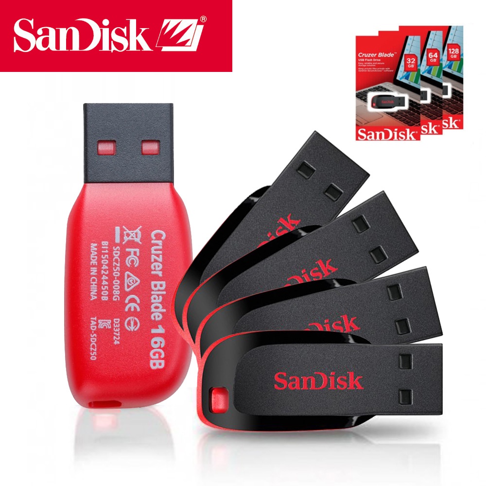 Flash USB 64GB 128GB 256GB 2.0 CZ50 Memória De Disco 16GB 8GB 4GB Pen Drive 32GB